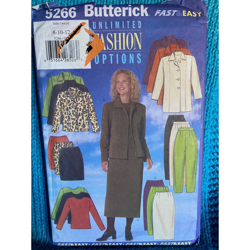 Butterick Sewing pattern 5266 womens workwear separates sz 8 10 12
